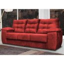 Ver imagem 1 de Sofá Luxemburgo 3 Lugares 2.02M Tecido Suede Vermelho