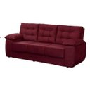 Ver imagem 3 de Sofá Luxemburgo 3 Lugares Tecido Suede Vinho - Móveis Marfim