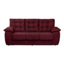 Ver imagem 2 de Sofá Luxemburgo 3 Lugares Tecido Suede Vinho - Móveis Marfim
