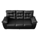 Ver imagem 5 de Sofá Luxemburgo 3 Lugares 2.02m Tecido Courino Preto