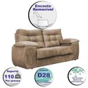 Ver imagem 3 de Sofá Luxemburgo 2 Lugares 1.52M Tecido Suede Castor