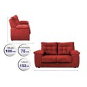 Ver imagem 2 de Sofá Luxemburgo 2 Lugares 1.52M Tecido Suede Vermelho