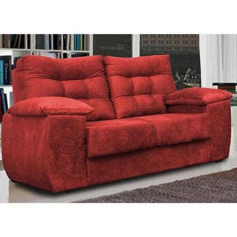 Sofá Luxemburgo 2 Lugares 1.52M Tecido Suede Vermelho