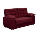 Ver imagem 3 de Sofá Luxemburgo 2 Lugares Tecido Suede Vinho - Móveis Marfim