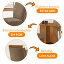 Ver imagem 6 de Mesa de Jantar Olímpia 120cm Mdf Canto Copo e com 4 Cadeiras Athenas
