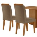 Ver imagem 7 de Mesa de Jantar Olímpia 120cm Mdf Canto Copo e com 4 Cadeiras Athenas