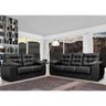 Conjunto Sofá Luxemburgo 3 e 2 Lugares 1.52m e 2.02m Courino Preto - 1