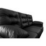 Conjunto Sofá Luxemburgo 3 e 2 Lugares 1.52m e 2.02m Courino Preto - 4