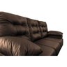 Conjunto Sofá Luxemburgo 3 e 2 Lugares 1.52m e 2.02m Courino Marrom - 5
