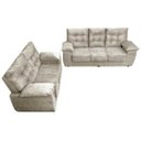Ver imagem 5 de Conjunto Sofá Luxemburgo 3 e 2 Lugares 1.52M e 2.02M Suede Bege