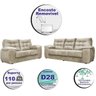 Conjunto Sofá Luxemburgo 3 e 2 Lugares 1.52M e 2.02M Suede Bege - 3