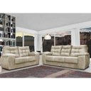 Ver imagem 1 de Conjunto Sofá Luxemburgo 3 e 2 Lugares 1.52M e 2.02M Suede Bege