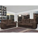 Ver imagem 1 de Conjunto Sofá Luxemburgo 3 e 2 Lugares 1.52M e 2.02M Suede Café