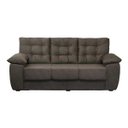 Ver imagem 3 de Conjunto de Sofá Luxemburgo 3 e 2 Lugares Tecido Suede Liso Café - Moveis Marfim