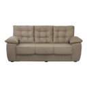 Ver imagem 4 de Conjunto de Sofá Luxemburgo 3 e 2 Lugares Tecido Suede Liso Castor - Moveis Marfim