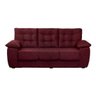 Conjunto de Sofá Luxemburgo 3 e 2 Lugares Tecido Suede Liso Vinho - Moveis Marfim - 3