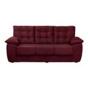 Ver imagem 3 de Conjunto de Sofá Luxemburgo 3 e 2 Lugares Tecido Suede Liso Vinho - Moveis Marfim