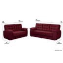 Ver imagem 4 de Conjunto de Sofá Luxemburgo 3 e 2 Lugares Tecido Suede Liso Vinho - Moveis Marfim