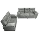 Ver imagem 6 de Conjunto Sofá Luxemburgo 3 e 2 Lugares 1.52M e 2.02M Suede Cinza