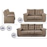 Conjunto Sofá Luxemburgo 3 e 2 Lugares 1.52M e 2.02M Suede Castor - 2