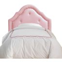 Ver imagem 1 de Cabeceira Solteiro Provençal Veludo Rosê Botôes e Tachas