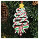 Ver imagem 1 de Kit 4 Enfeite Pendente para Árvore de Natal Pinheirinho 13,5cm