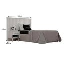 Ver imagem 3 de Painel Solteiro Milano com Mesa de Cabeceira Ripada Leifer