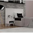 Ver imagem 1 de Painel Solteiro Milano com Mesa de Cabeceira Ripada Leifer