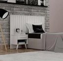 Ver imagem 1 de Painel Solteiro Milano com Mesa de Cabeceira Ripada Leifer