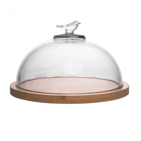 Queijeira com Base em Bambu Bird 20 Cm - Wolff