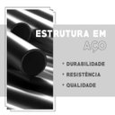 Ver imagem 5 de Mesa Dobrável Tampo Branco Tubos Cromados Carraro