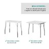Mesa Dobrável Tampo Branco Tubos Cromados Carraro - 4