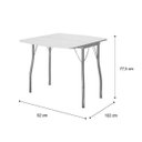 Ver imagem 2 de Mesa Dobrável Tampo Branco Tubos Cromados Carraro