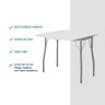 Mesa Dobrável Tampo Branco Tubos Cromados Carraro - 3