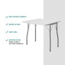 Ver imagem 3 de Mesa Dobrável Tampo Branco Tubos Cromados Carraro