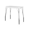 Mesa Dobrável Tampo Branco Tubos Cromados Carraro - 1