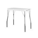 Ver imagem 1 de Mesa Dobrável Tampo Branco Tubos Cromados Carraro