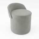 Ver imagem 2 de Puff Banco Orgânico Encosto Redondo Sala Estar Quarto Suede:cinza