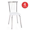 Cadeira 154 Cromada 4 Unidades Napa/Branca Carraro - 1