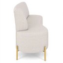 Ver imagem 6 de Sofá 2 Lugares 160cm Pés Aço Dourado Tamar Boucle Bege Z08 - Mpozenato