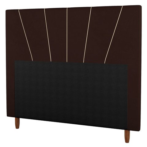 Cabeceira Cama Box Casal King Size Dallas 195cm Linho Marrom - Abmaza