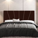 Ver imagem 2 de Cabeceira Cama Box Casal King Size Dallas 195cm Linho Marrom - Abmaza