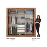 Guarda-Roupa Casal 3 Portas 3 Gavetas Espelho Off-White Carraro - 5