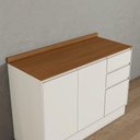 Ver imagem 1 de Tampo para Balcão Pia Fineze 120cm MDF Cinamomo Marrom Móveis Henn