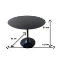 Ver imagem 2 de Mesa Saarinen Lateral de 41cm Diâmetro, Tampo em Granito São Gabriel