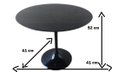 Ver imagem 2 de Mesa Saarinen Lateral de 41cm Diâmetro, Tampo em Granito São Gabriel