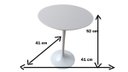 Ver imagem 4 de Mesa Saarinen Lateral de 41 cm diâmetro, tampo em Mármore Carrara