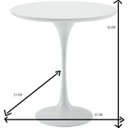 Ver imagem 4 de Mesa Saarinen Lateral de 51ø Tampo em Laca Branco