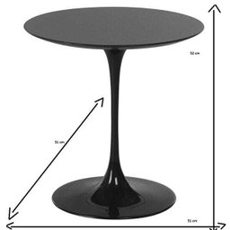 Mesa Saarinen lateral de 51ø tampo em Laca Preta - 4