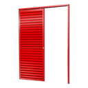 Ver imagem 1 de Porta de Correr Suspensa Veneziana Dir L.25 Vermelha 210x70 Brimak